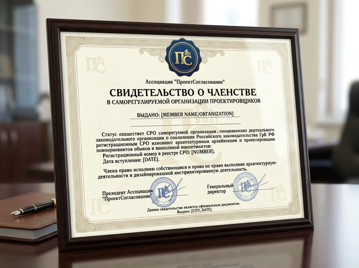 Свидетельство о членстве в СРО проектировщиков — официальный документ организации ПроектСогласование